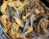 ナスと玉ねぎ、鶏胸肉の甘辛炒め作り方6写真