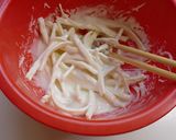 不思議☆もっちもちチーズたらの天ぷら作り方3写真