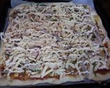 長男作のピザ★ポテトタイプと牛蒡サラダ★作り方5写真