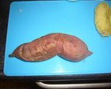 柿、焼き芋、チキンサラダ。作り方1写真