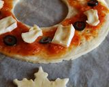 カマンベールチーズ X'masリースピザ作り方4写真
