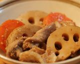 STAUBで*豚とレンコンの蒸し焼き作り方6写真