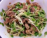 やみつきカイワレ大根とスジ肉のポン酢和え作り方6写真