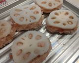 ✧鶏つみれ使用 れんこん挟み焼き✧作り方2写真