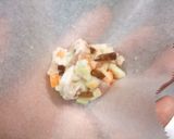 鶏モモ団子の蒸し揚げ作り方3写真