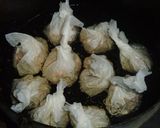 鶏モモ団子の蒸し揚げ作り方5写真