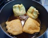 ジューシー卵in油揚げとチンゲン菜の煮物作り方4写真