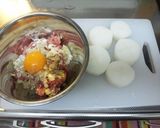 大根と鶏団子の煮物作り方1写真