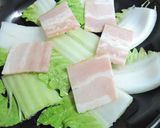 タジン鍋で♪白菜とベーコンの卵とじ作り方2写真
