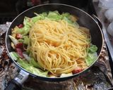 簡単美味ベーコンと湯葉とキャベツのパスタ作り方7写真