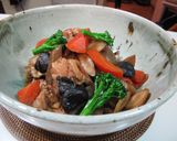 簡単　カレーうどん　（炊き鶏で）作り方2写真