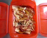 レンジde豚ばら薄切り肉の角煮丼風作り方1写真