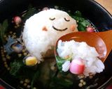 ほっこり　癒しの顔付☆お茶漬け作り方4写真