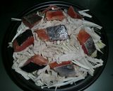 タジン鍋で鮭チーズ鍋作り方4写真
