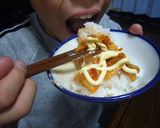 ご飯にキムチマヨのっけただけ〰By息子作り方2写真