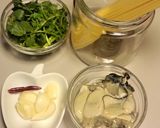 牡蠣とクレソンのパスタ作り方1写真