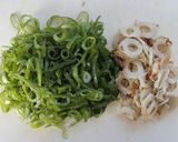 米粉で作る☆竹輪入り大阪ねぎ焼き。作り方1写真
