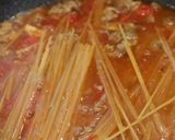 ハンバーグで作るミートソースパスタ作り方4写真