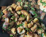 簡単！ご飯がすすむ！なすとひき肉とニラの甘辛丼作り方4写真