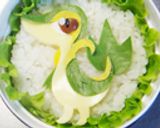 ツタージャ✿ポケモンBWキャラ弁作り方4写真
