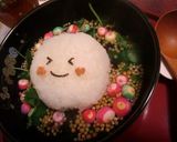ほっこり　癒しの顔付☆お茶漬け作り方5写真