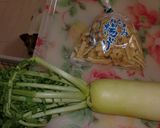 大根と大根の葉の炒め煮作り方1写真