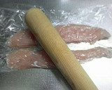 鶏ささみの梅カツオはさみ揚げ作り方3写真