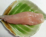 鶏ささみの梅カツオはさみ揚げ作り方1写真