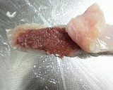 鶏ささみの梅カツオはさみ揚げ作り方4写真