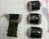 鶏ささみの梅カツオはさみ揚げ作り方6写真