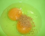 絶品★オーロラソースとチーズの卵焼き作り方2写真