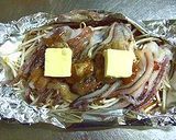 イカゲソともやしのワタバターホイル焼き作り方3写真