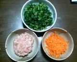 大根の葉と鶏のひき肉！の味噌炒め作り方1写真