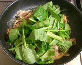青菜入り生姜焼き作り方3写真