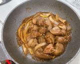鶏レバーと玉ねぎのオイスターソース炒め煮作り方5写真