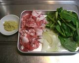 青菜入り生姜焼き作り方1写真