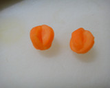 にんじん　簡単　飾り　切り　お弁当　お勧作り方3写真