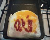 お弁当用卵焼き◎ベーコン&ケチャップ味作り方3写真