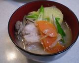 サーモンのアラ　ＤＥ　粕汁作り方7写真
