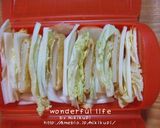 白菜とおもちのほっこり重ね蒸し♪作り方3写真