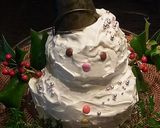 ✞スノーマンのクリスマスケーキ❄雪だるま作り方8写真