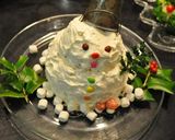 ✞スノーマンのクリスマスケーキ❄雪だるま作り方10写真