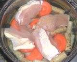 ごぼうと鶏もも肉の煮物作り方3写真