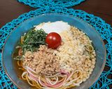 手軽にパパっと出来る！【納豆とろろ冷麦】作り方3写真