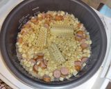 とうもろこしとソーセージの炊き込みご飯作り方5写真