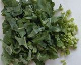 ケールと鶏むね肉のワンポットグラタン。作り方1写真