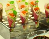 紅芯大根ぶたしゃぶ巻きピンチョス作り方3写真