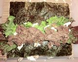 焼肉ロール寿し作り方4写真
