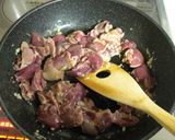 こんにゃくレバー＊ピリ辛にんにく炒め作り方5写真