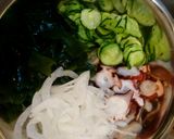 タコとキュウリとワカメのリンゴ酢の酢の物作り方4写真